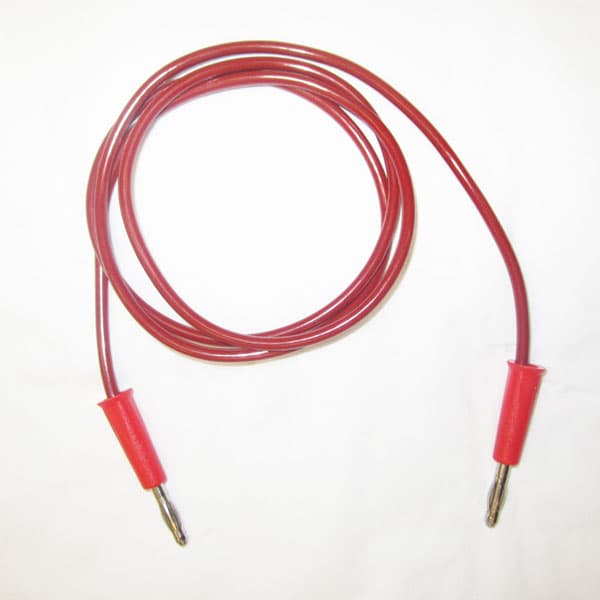 AGRA Lead Wires - 6 ft. Red Straight 1 Banana Plug & 1 Battery Clip