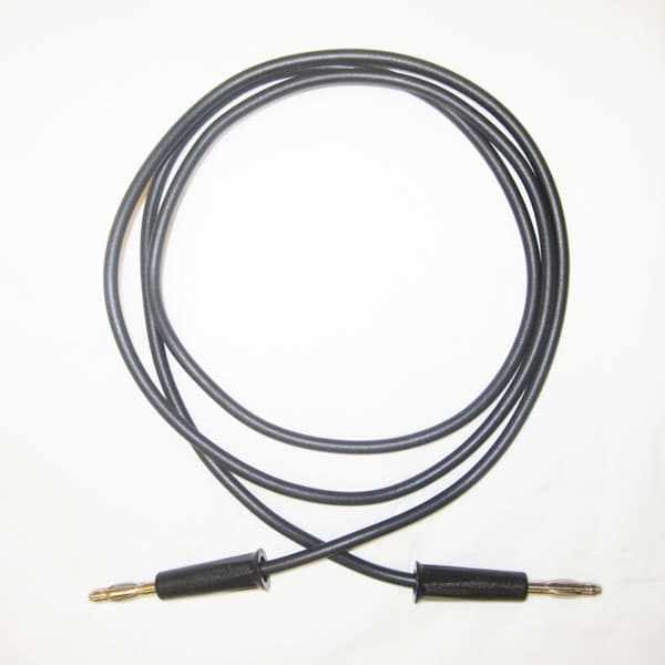 AGRA Lead Wires - 3 ft Black Straight 1 Banana Plug & 1 Battery Clip